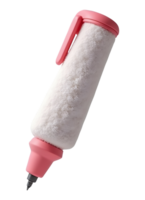 Fuzzy white pink marker perfect for creative writing, drawing and art projects png