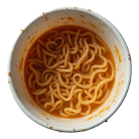 Empty instant noodle cup, satisfying quick and convenient meal png