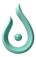 Abstract teal form shape fluid design evokes calm and modern simplicity png