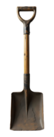 Worn, dirty shovel, trusty tool for diligent gardening and excavation work png
