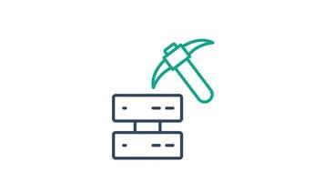 Data mining animated icon. animation with transparent background video