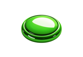 Green circle button. Glossy round icon symbol for interface display. png