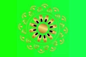 dourado cor 2d animação rotativo mandala Projeto video