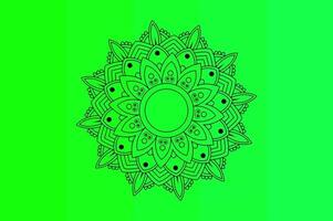círculo Preto cor fino linha rotativo mandala Projeto 2d animação video