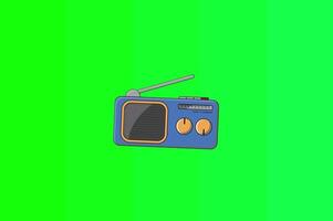 azul rádio retro 2d animação cena video