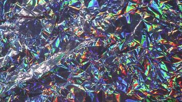 Colorful Holographic Foil Texture Background with Light Reflections and Shiny Glow video