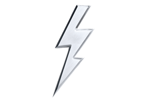 dynamisch bliksem bout opvallend naar beneden met een transparant achtergrond in formaat voor grafiek. png