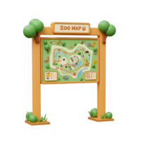 Zoo map illustrates the path of different animals at zoo to give directions for visitors. png