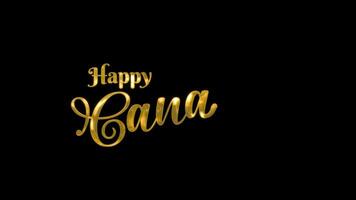 Happy Canada Day text animated with ink drop on gold, magenta, black, and white text. Suitable for social media posts, greeting cards, banners, and promotional materials celebrating the holiday. video