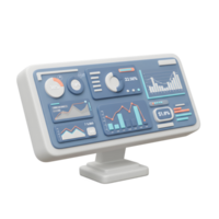 uma dados painel de controle é exibindo vários gráficos, gráficos, e porcentagens, útil para dados análise e apresentação. png