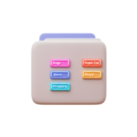 A folder with colorful labels indicating different categories helps in efficient file management and organization for enhanced workflow. png