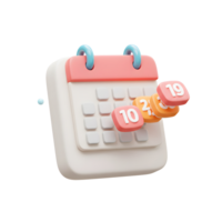 A calendar with several dates marked is shown, indicating scheduling, planning, and reminders. png