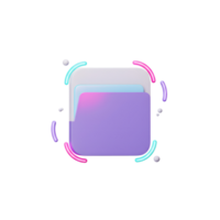 A purple file folder is depicted with pastel abstract designs and surrounding elements creating a playful and modern aesthetic for use in graphic projects. png