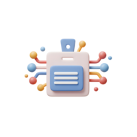A stylized circuit board icon features pastel colors and rounded edges, perfect for illustrating technology concepts and software application usage. png