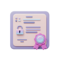 A document is secured with a lock and seal, representing privacy and security, useful for illustrating data protection concepts. png