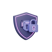 A blue padlock is shown with a shield, representing security and protection for digital or physical safety and assurance. png