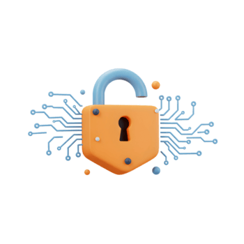 un Aperto lucchetto con un integrato circuito design suggerisce dati sicurezza e protezione di digitale informazione per in linea uso. png