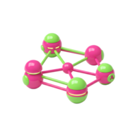 An image of a connected network of pink and green balls, great for illustrating scientific concepts, networks or teamwork. png