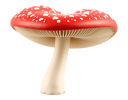 Vibrant 3D Render of a Fly Agaric Mushroom png