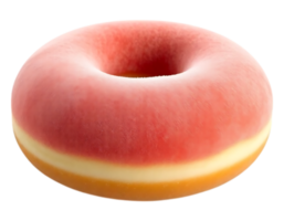 A Delicious, Realistic 3D Donut with Pink Frosting png
