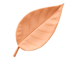 Realistic 3D Rendered Leaf on Transparent Background png