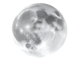 Photorealistic 3D Render of the Moon in Space png