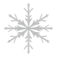 Detailed 3D Render of a Snowflake on a Transparent Background png