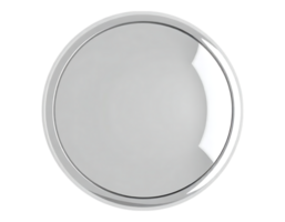 Glossy Silver Button on Transparent Background png