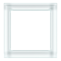 Elegant White Square Frame on Transparent Background png