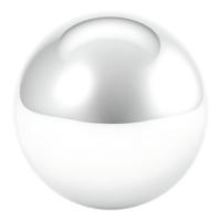 3D Render of a Shiny Chrome Sphere png