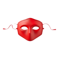 Red Venetian Mask on Transparent Background png