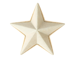 Realistic beige fabric star on a transparent background for festive occasions png