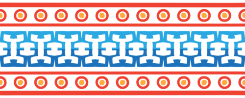 Ethnic tribal border with vintage aztec stripe pattern and retro texture. png