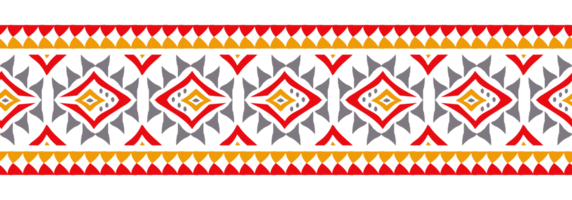 Abstract ethnic geometric navajo border with aztec hand drawn element. png