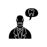 Dentist black hand drawn icon vector