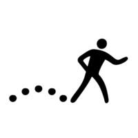 black hand drawn icon map walking route icon vector