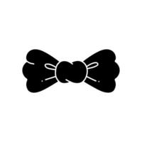 Bow tie black hand drawn icon vector