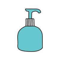 antiseptic disinfectant bottle hand drawn color illustration vector
