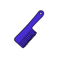 hair comb hand drawn color illustration vector