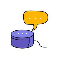 ai device virtual assistant hand drawn color illustration vector