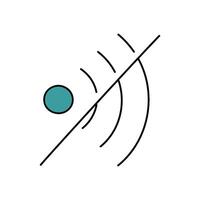 sound disabled hand drawn color illustration vector