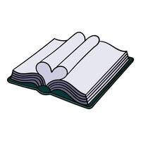gray book hand drawn color illustration vector