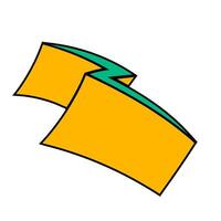 thick thunder hand drawn color illustration vector