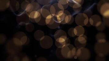 suave brilhando bokeh luzes dentro a abstrato Sombrio fundo, fornecendo uma calma e etéreo humor video