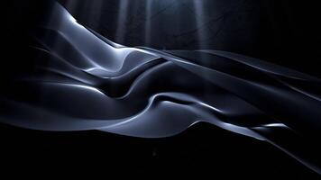 Luxury Background with Flowing Wave-Like Fabric Shape and Subtle Light video