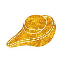 Avocado drawing in realistic gold color style vector