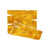 old parchment drawing in realistic gold color vector