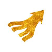 unifying arrow drawing in realistic gold color style vector