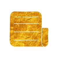 Document paper drawing in realistic gold color style vector