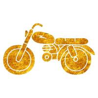 Document drawing in realistic gold style vector